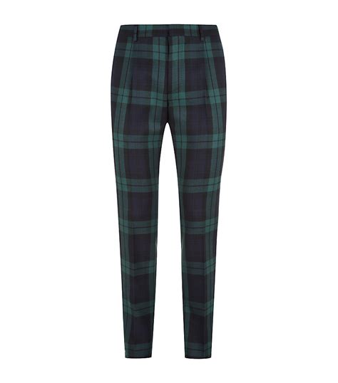 burberry black watch tartan trousers